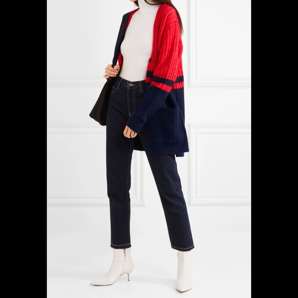 By Malene Birger two-toned ribbed-knit cardigan